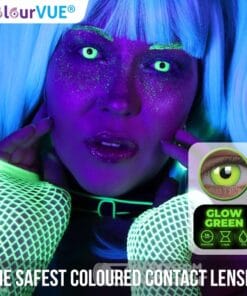 ColourVUE UV Glow Green contact lenses