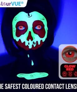 ColourVUE UV Glow RED contact lenses