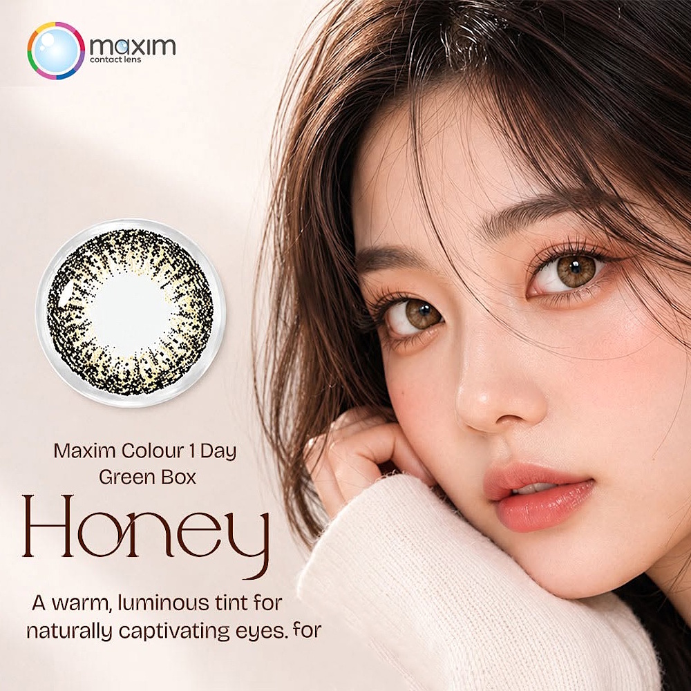 Maxim Colour 1Day Green Box Honey Daily Colored Lenses