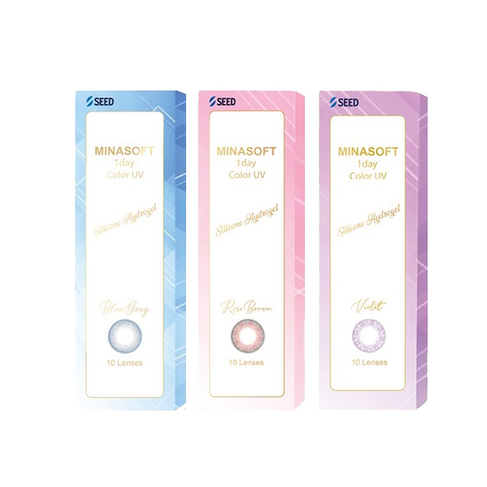 SEED Minasoft 1Day Color UV Coloured Cosmetic Lenses
