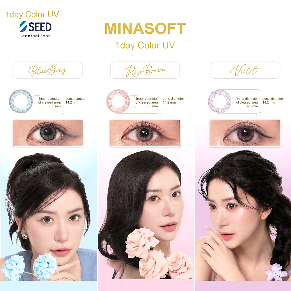 SEED Minasoft 1Day Color UV Coloured Lenses