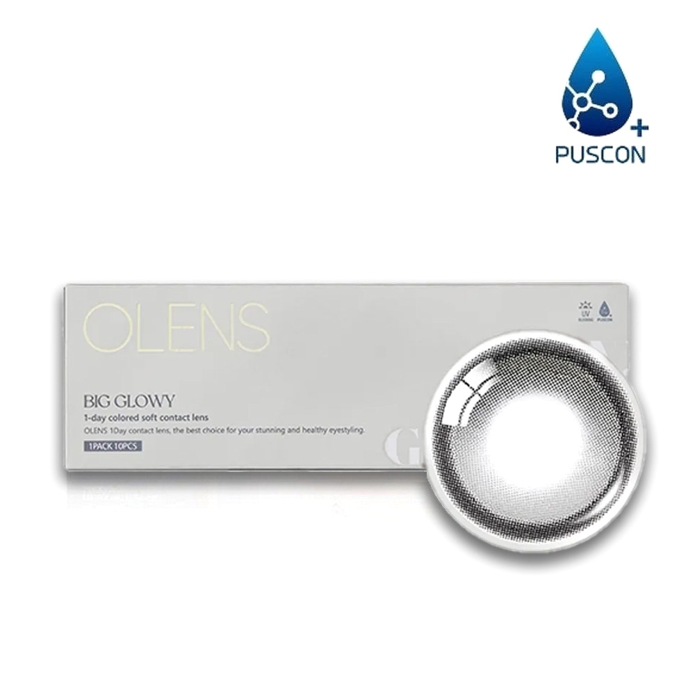Olens Big Glowy Gray Daily Cosmestic Coloured Lenses