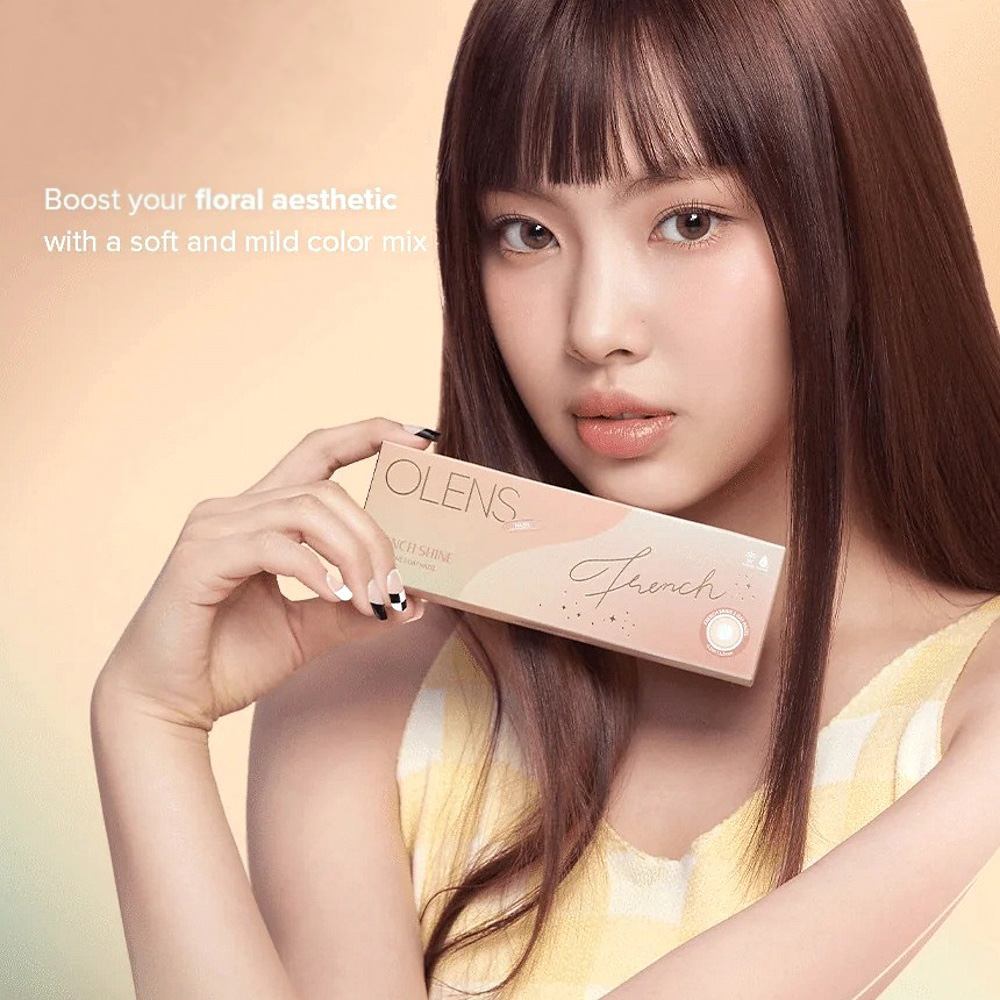 Olens French Shine Hazel daily coloured contact lenses